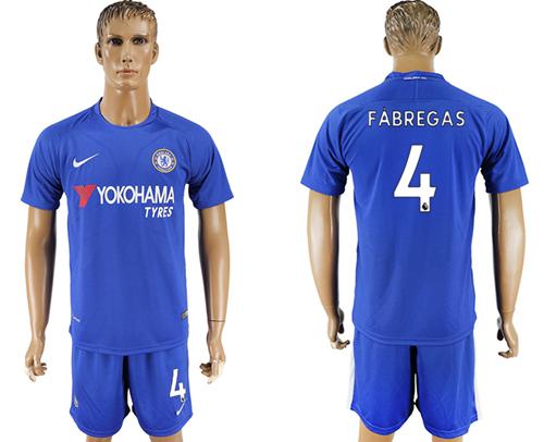 Chelsea #4 Fabregas Home Soccer Club Jersey - Click Image to Close